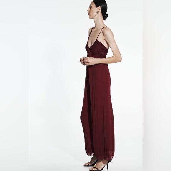 ZARA LONG CROSSED BACK JUMPSUIT - Picture 6 of 13